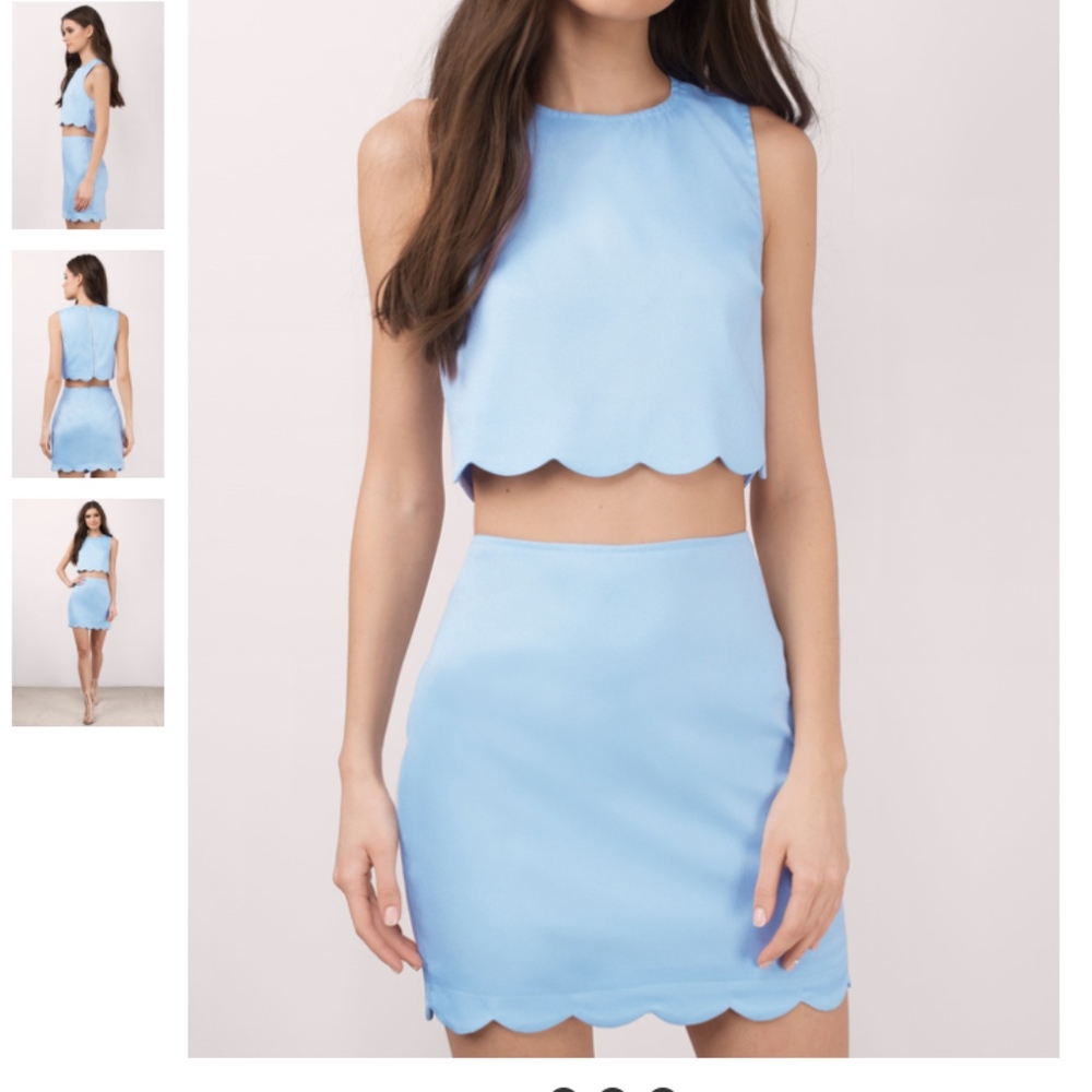 GETTING WAVY LIGHT BLUE BODYCON SET TOBI
